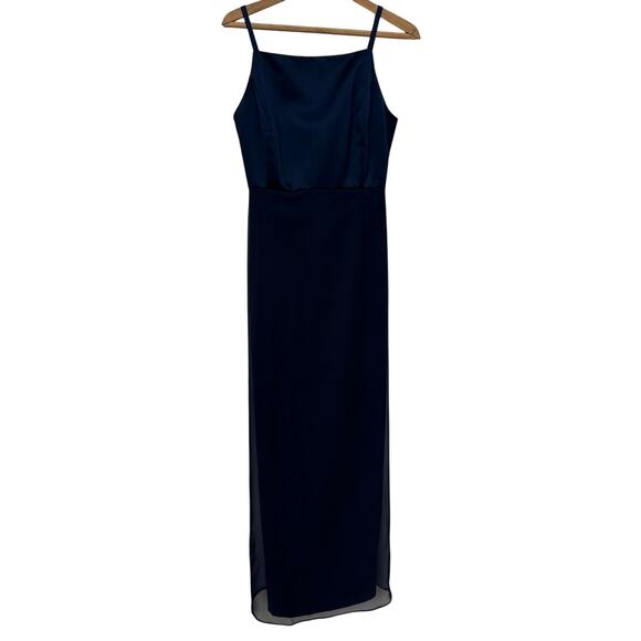 Vera Wang Navy Blue Floor Length Gown – Size 12 - Picture 1 of 8